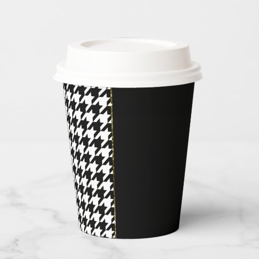 Schwarzweiß-Musterpapiere Pappbecher (Links)