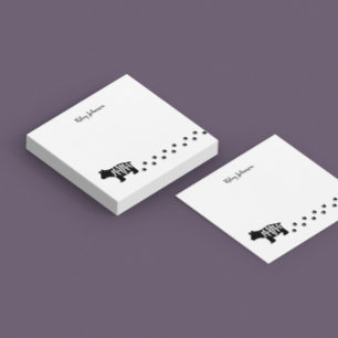 Schwarzweiss-Mutter Bear Personalized Post-it Klebezettel