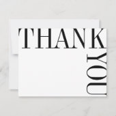 Schwarzweiß-Neuer Großtext Vielen Dank Dankeskarte (Vorderseite)