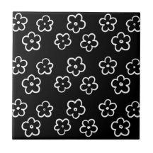 Schwarzweiß-Niedliche Blume Y2K-Muster