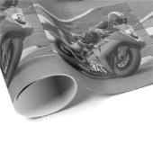 Schwarzweiss-Ninja Geschenkpapier (Rolleneckpunkt)