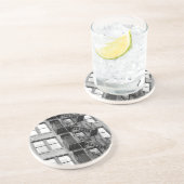 Schwarzweiss-Notausgang Untersetzer (Seite)