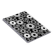 Schwarzweiß-Notebook mit Blumenmuster Notizblock (Rechte Seite)