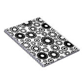 Schwarzweiß-Notebook mit Blumenmuster Notizblock (Rechte Seite)
