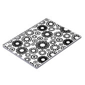 Schwarzweiß-Notebook mit Blumenmuster Notizblock (Linke Seite)