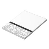 Schwarzweiß-Notebook mit Blumenmuster Notizblock (Rotiert)