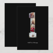 Schwarzweiß-Nummer 1 FotoCollage Ankündigung (Vorne/Hinten)