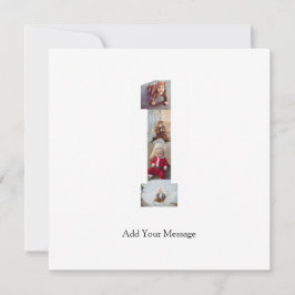 Schwarzweiß-Nummer 1 FotoCollage Dankeskarte