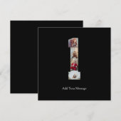 Schwarzweiß-Nummer 1 FotoCollage Dankeskarte (Vorne/Hinten)