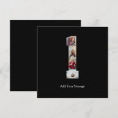 Schwarzweiß-Nummer 1 FotoCollage Feiertagskarte (Vorne/Hinten)