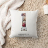 Schwarzweiß-Nummer 1 FotoCollage Kissen (Decke)