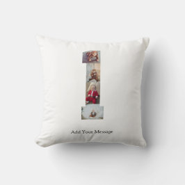 Schwarzweiß-Nummer 1 FotoCollage Kissen