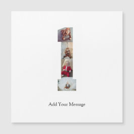 Schwarzweiß-Nummer 1 FotoCollage Magnetkarte