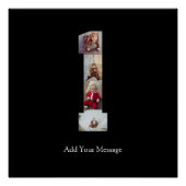 Schwarzweiß-Nummer 1 FotoCollage Poster (Vorderseite)