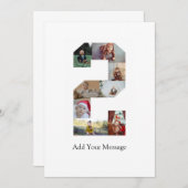 Schwarzweiß-Nummer 2 FotoCollage Ankündigung (Vorne/Hinten)