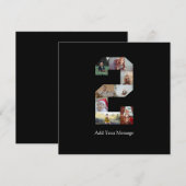 Schwarzweiß-Nummer 2 FotoCollage Ankündigung (Vorne/Hinten)