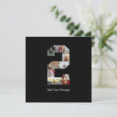 Schwarzweiß-Nummer 2 FotoCollage Ankündigung (Stehend Vorderseite)