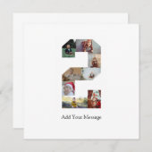 Schwarzweiß-Nummer 2 FotoCollage Ankündigung (Vorne/Hinten)