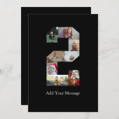 Schwarzweiß-Nummer 2 FotoCollage Ankündigung (Vorne/Hinten)