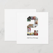 Schwarzweiß-Nummer 2 FotoCollage Dankeskarte (Vorne/Hinten)