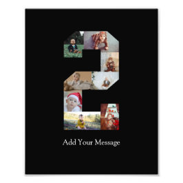 Schwarzweiß-Nummer 2 FotoCollage Fotodruck