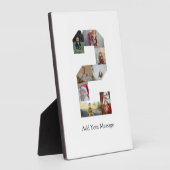 Schwarzweiß-Nummer 2 FotoCollage Fotoplatte (Seite)