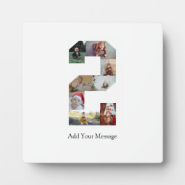 Schwarzweiß-Nummer 2 FotoCollage Fotoplatte