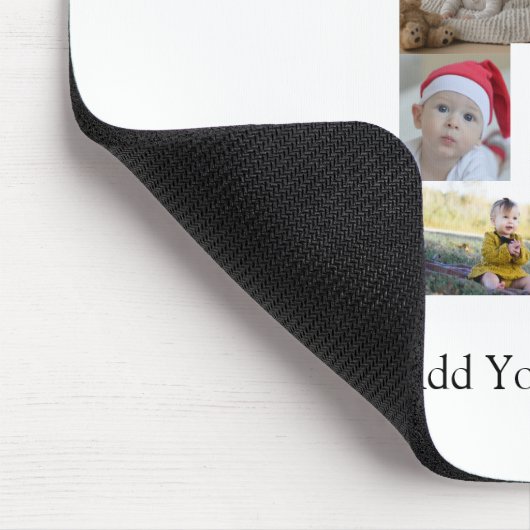 Schwarzweiß-Nummer 2 FotoCollage Mousepad (Ecke)