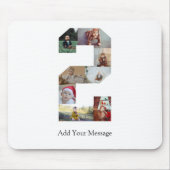 Schwarzweiß-Nummer 2 FotoCollage Mousepad (Vorne)