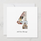 Schwarzweiß-Nummer 4 FotoCollage Ankündigung (Vorderseite)