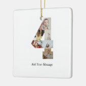 Schwarzweiß-Nummer 4 FotoCollage Keramikornament (Links)