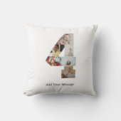 Schwarzweiß-Nummer 4 FotoCollage Kissen (Vorderseite)