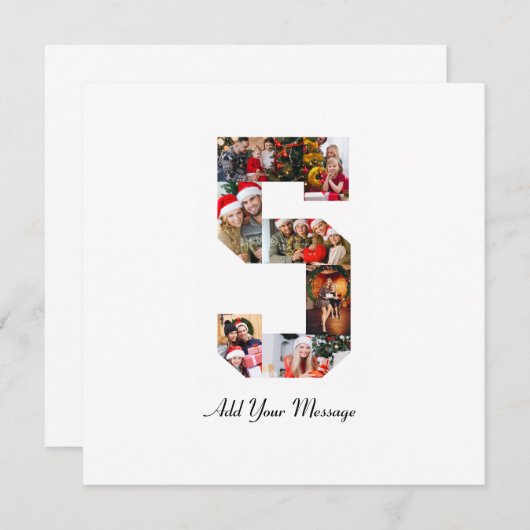 Schwarzweiß-Nummer 5 FotoCollage Ankündigung (Vorne/Hinten)