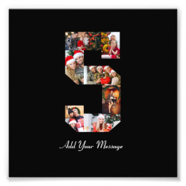 Schwarzweiß-Nummer 5 FotoCollage Fotodruck