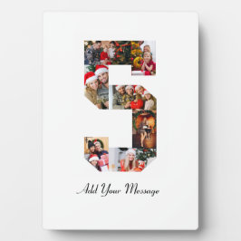 Schwarzweiß-Nummer 5 FotoCollage Fotoplatte