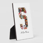 Schwarzweiß-Nummer 5 FotoCollage Fotoplatte (Seite)