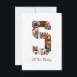 Schwarzweiß-Nummer 5 FotoCollage Karte<br><div class="desc">Bei diesem individuell anpassbaren Produkt werden Fotos so angeordnet, dass sie die Form einer Zahl bilden. Es wird oft für Meilensteine wie Geburtstage, Jahrestage oder Erfolge verwendet, um den Anwendern die Möglichkeit zu geben, unvergessliche Bilder in einem Single zu präsentieren. Die Designs bieten in der Regel Platz für verschiedene Foto-Größen...</div>