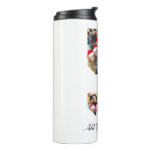 Schwarzweiß-Nummer 5 FotoCollage Thermosbecher (Nach links gedreht)