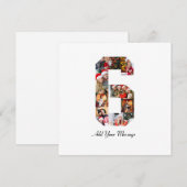 Schwarzweiß-Nummer 6 FotoCollage Ankündigung (Vorne/Hinten)