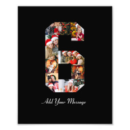 Schwarzweiß-Nummer 6 FotoCollage Fotodruck