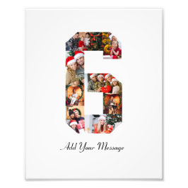 Schwarzweiß-Nummer 6 FotoCollage Fotodruck