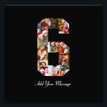 Schwarzweiß-Nummer 6 FotoCollage Fotodruck<br><div class="desc">Bei diesem individuell anpassbaren Produkt werden Fotos so angeordnet, dass sie die Form einer Zahl bilden. Es wird oft für Meilensteine wie Geburtstage, Jahrestage oder Erfolge verwendet, um den Anwendern die Möglichkeit zu geben, unvergessliche Bilder in einem Single zu präsentieren. Die Designs bieten in der Regel Platz für verschiedene Foto-Größen...</div>