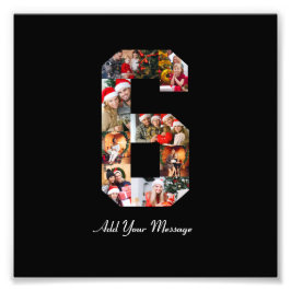 Schwarzweiß-Nummer 6 FotoCollage Fotodruck