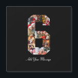 Schwarzweiß-Nummer 6 FotoCollage Magnetkarte<br><div class="desc">Bei diesem individuell anpassbaren Produkt werden Fotos so angeordnet, dass sie die Form einer Zahl bilden. Es wird oft für Meilensteine wie Geburtstage, Jahrestage oder Erfolge verwendet, um den Anwendern die Möglichkeit zu geben, unvergessliche Bilder in einem Single zu präsentieren. Die Designs bieten in der Regel Platz für verschiedene Foto-Größen...</div>