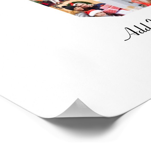 Schwarzweiß-Nummer 6 FotoCollage Poster (Ecke)