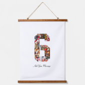 Schwarzweiß-Nummer 6 FotoCollage Wandteppich Mit Holzrahmen (Vorderseite)