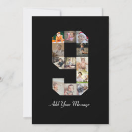 Schwarzweiß-Nummer 9 FotoCollage Ankündigung