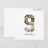 Schwarzweiß-Nummer 9 FotoCollage Ankündigung (Vorne/Hinten)