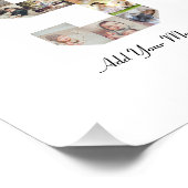 Schwarzweiß-Nummer 9 FotoCollage Fotodruck (Ecke)