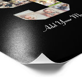 Schwarzweiß-Nummer 9 FotoCollage Fotodruck (Ecke)